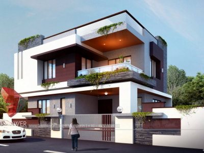 3d-floor-plan-rendering-bungalow-day-view-3d-home-design-rendering-3D-Front-Elevation