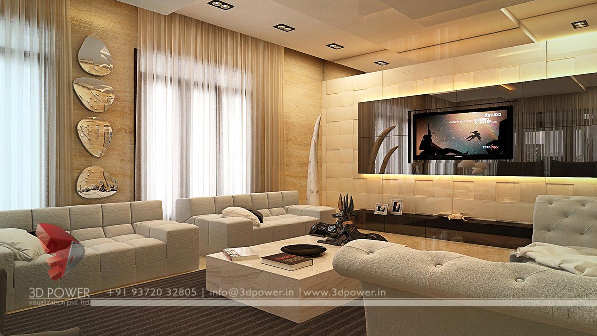 Modern Living Room Interior | Interior Design 3D Rendering ...