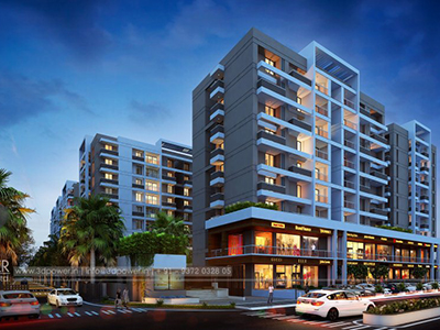 Aurangabad-Side-view-shopping-complex-elevation-3d-view-design