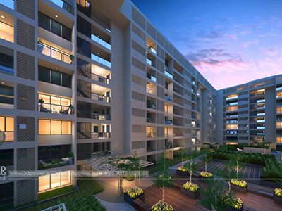 Aurangabad-Opaque-view-apartments-flats-evening-view