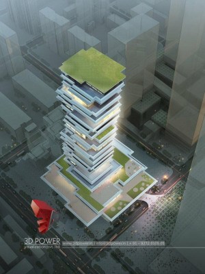 apartment-rendering-3d-model-architecture-architectural-services-high-rise-apartment-birds-view-Bangalore