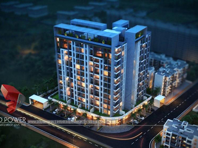 3d-walkthrough-company-architecture-services-buildings-Bangalore-exterior-designs-night-view-birds-eye-view