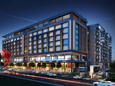 Bangalore-3d-walkthrough-visualization-3d-Architectural-animation-services-buildings-studio-apartment-night-view