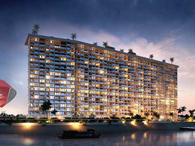 Bangalore-highrise-elevation-night-view3d-walkthrough-visualization-3d-Architectural-animation-services