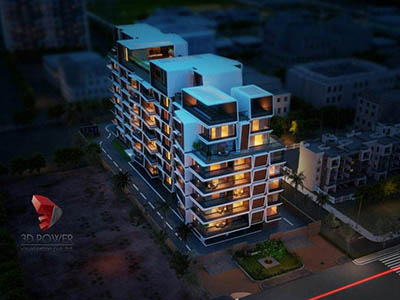 3d-animation-Walkthrough-services-elevation-rendering-appartment-Bangalore-buildings-birds-eye-view-night-view
