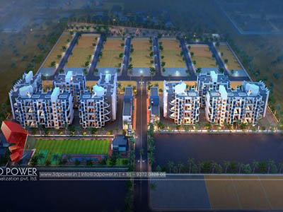 Hyderabad-3d-animation-service-3d-rendering-animation-township-birds-eye-view-night-view