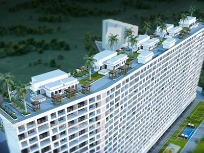 Hyderabad-Highrise-apartments-top-view-multiple-flats-3d-design3d-model-visualization-architectural-visualization-3d-walkthrough-company