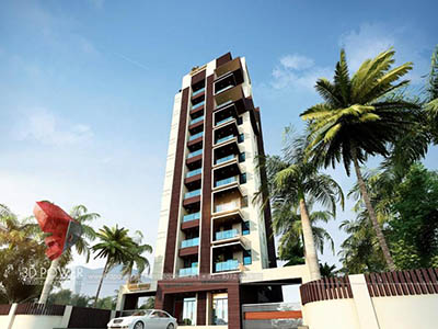Hyderabad-3d-architecture-studio-3d-real-estate-walkthrough-freelance-company-studio-high-rise-township-birds-eye-view