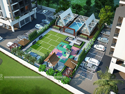 Pune-Top-view-parking-apartments-real-estate-3d-rendering3d-model-visualization-architectural-visualization-3d-walkthrough-company
