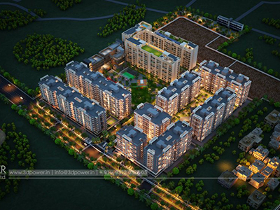 Pune-Top-view-township-beutiful-elevation-3d-design-apartment-virtual-walk-through