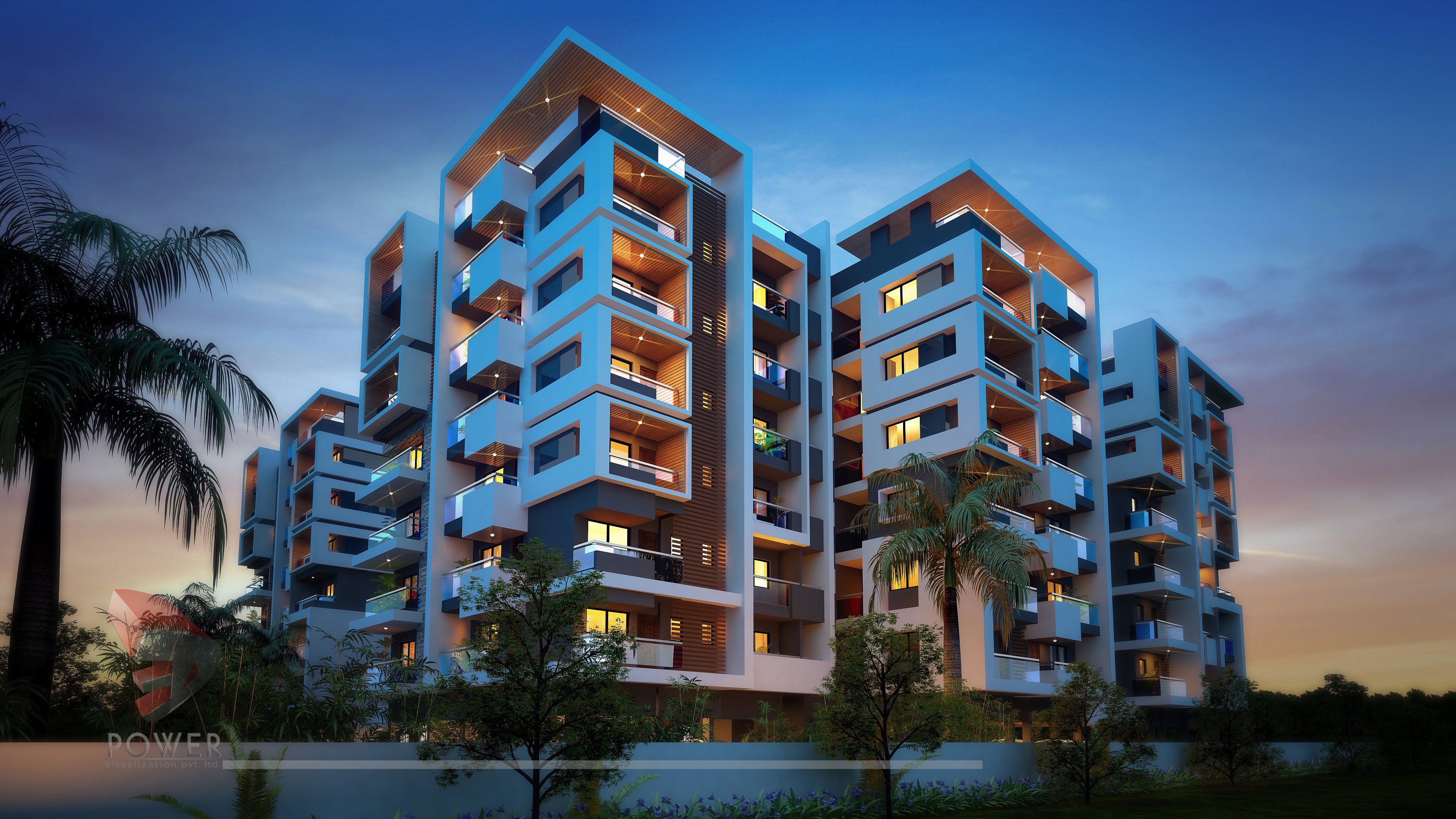 Apartment Elevation Designing | 3D Architectural Rendering ...