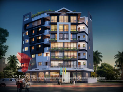 3d architectural apartments rendering