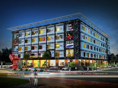 3d Rendering Mall View Assam